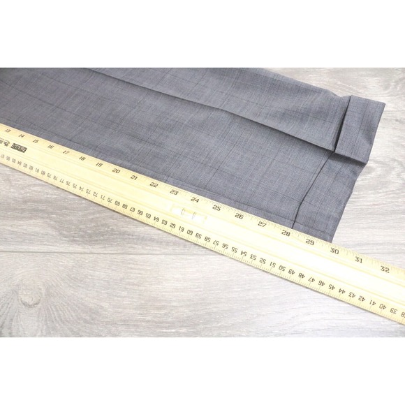 54L Hart Schaffner Marx Gray Wool 2-Piece Suit Trousers Jacket Pants 39 - Picture 14 of 15